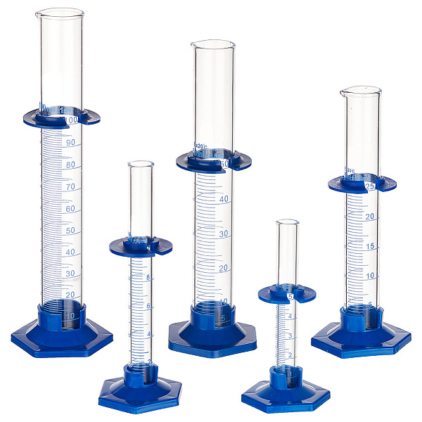 PandaHall Olycraft 5Pcs 5 Style Glass Graduated Measuring Cylinder, Lab Supplies, Blue, 49.5~67x56~75.5x116~248mm, Inner Diameter: 10~27mm...
PandaHall Olycraft 5Pcs 5 Style Glass Graduated Measuring Cylinder, Lab Supplies, Blue, 49.5~67x56~75.5x116~248mm, Inner Diameter: 10~27mm...