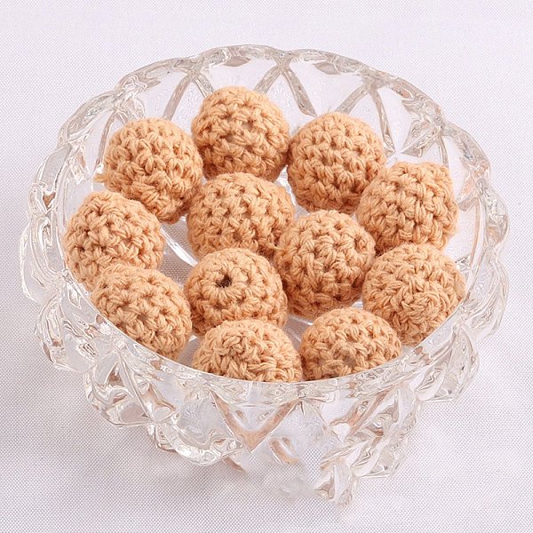 PandaHall Handmade Woolen Macrame Wooden Pom Pom Ball Beads, for Baby Teether Jewelry Beads DIY Necklace Bracelet, Sandy Brown, 20mm Fibre...
PandaHall Handmade Woolen Macrame Wooden Pom Pom Ball Beads, for Baby Teether Jewelry Beads DIY Necklace Bracelet, Sandy Brown, 20mm Fibre...