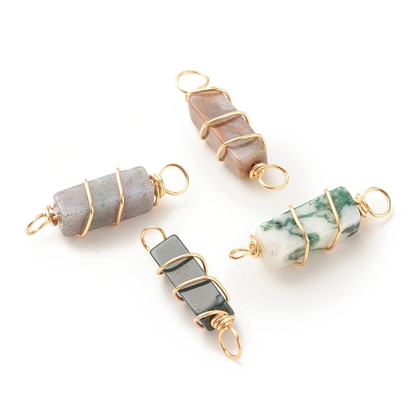 PandaHall Natural Indian Agate Connector Charms, with Golden Tone Copper Wire Wrapped, Cuboid, 22~23.5x6~7x5.5~6mm, Hole: 2.5~3.2mm Indian...
PandaHall Natural Indian Agate Connector Charms, with Golden Tone Copper Wire Wrapped, Cuboid, 22~23.5x6~7x5.5~6mm, Hole: 2.5~3.2mm Indian...