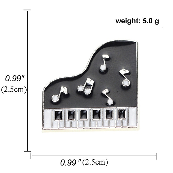 PandaHall Music Instument Enamel Pins, Alloy Brooch for Backpack Clothes, Piano, 25x25mm Alloy+Enamel Piano Black
PandaHall Music Instument Enamel Pins, Alloy Brooch for Backpack Clothes, Piano, 25x25mm Alloy+Enamel Piano Black