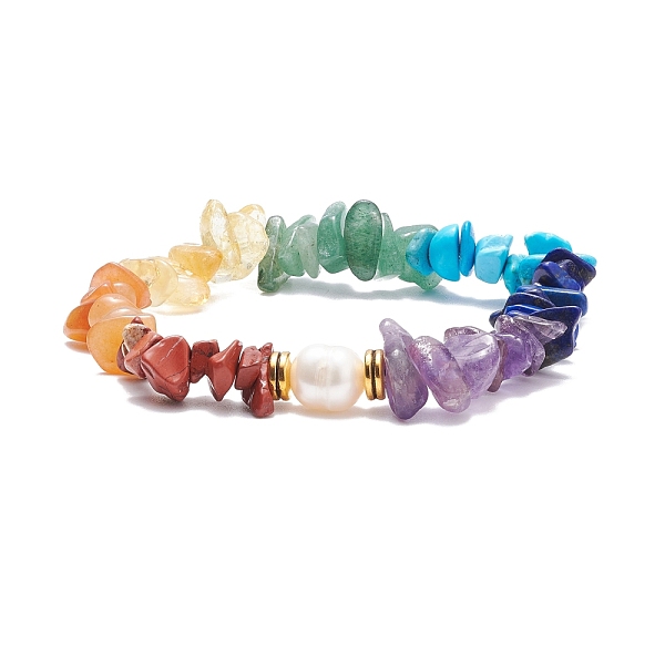 PandaHall Mixed Gemstone Chips Beaded Stretch Bracelet with Natural Pearl, 7 Chakra Jewelry for Women, Golden, Inner Diameter: 1-7/8 inch...
PandaHall Mixed Gemstone Chips Beaded Stretch Bracelet with Natural Pearl, 7 Chakra Jewelry for Women, Golden, Inner Diameter: 1-7/8 inch...