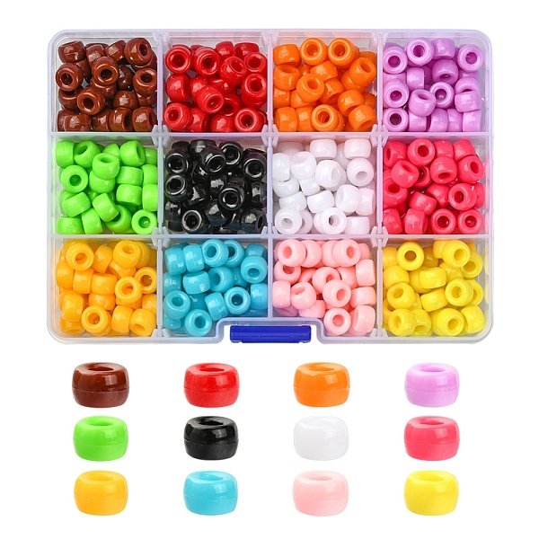PandaHall 480Pcs 12 Colors Opaque Acrylic European Beads, Large Hole Beads, Barrel, Mixed Color, 9x6mm, Hole: 4mm, 40pcs/color Acrylic..., Multicolor
PandaHall 480Pcs 12 Colors Opaque Acrylic European Beads, Large Hole Beads, Barrel, Mixed Color, 9x6mm, Hole: 4mm, 40pcs/color Acrylic..., Multicolor