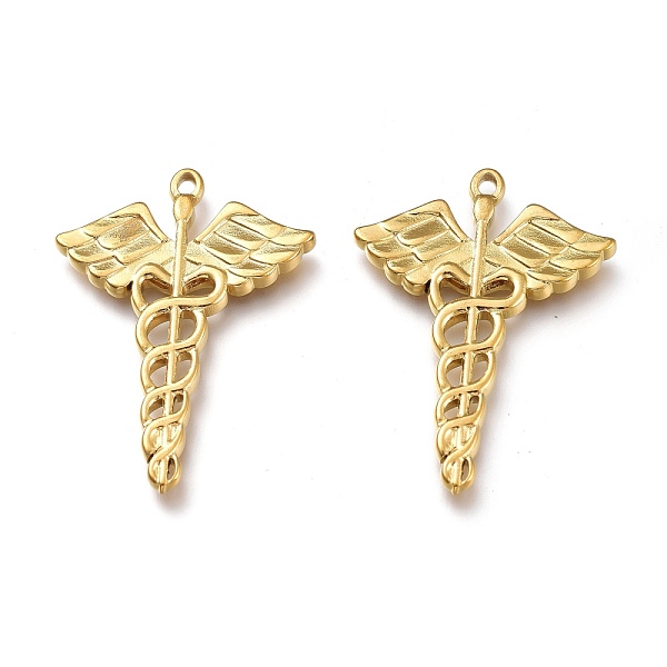 PandaHall 304 Stainless Steel Pendants, Caduceus Symbol for Medicine, Golden, 35x25x2mm, Hole: 1.6mm 304 Stainless Steel Others
PandaHall 304 Stainless Steel Pendants, Caduceus Symbol for Medicine, Golden, 35x25x2mm, Hole: 1.6mm 304 Stainless Steel Others