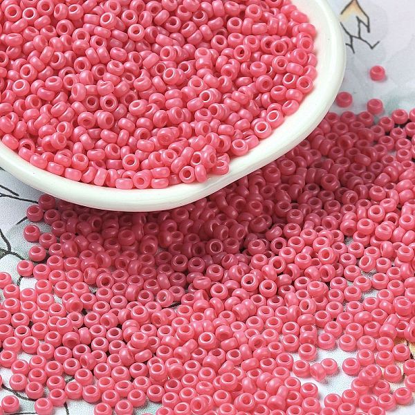PandaHall Baking Paint Glass Seed Beads, Donut, Salmon, 8/0, 2.5~3x1~1.5mm, Hole: 1~1.2mm, about 40909pcs/1pound Glass Donut Red
PandaHall Baking Paint Glass Seed Beads, Donut, Salmon, 8/0, 2.5~3x1~1.5mm, Hole: 1~1.2mm, about 40909pcs/1pound Glass Donut Red