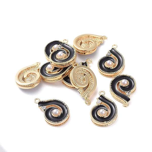 PandaHall Brass Enamel Pendants, with Acrylic Pearl and Rhinestone, Conch Shape, Real 18K Gold Plated, Black, 16.5x11x4.4mm, Hole: 1mm Brass...
PandaHall Brass Enamel Pendants, with Acrylic Pearl and Rhinestone, Conch Shape, Real 18K Gold Plated, Black, 16.5x11x4.4mm, Hole: 1mm Brass...