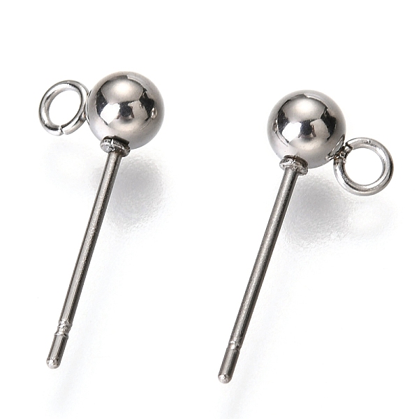 PandaHall Original Color 304 Stainless Steel Ball Post Stud Earring Findings, with Loop, Stainless Steel Color, 16x6.6x4mm, Hole: 1.7mm, Pin...
PandaHall Original Color 304 Stainless Steel Ball Post Stud Earring Findings, with Loop, Stainless Steel Color, 16x6.6x4mm, Hole: 1.7mm, Pin...