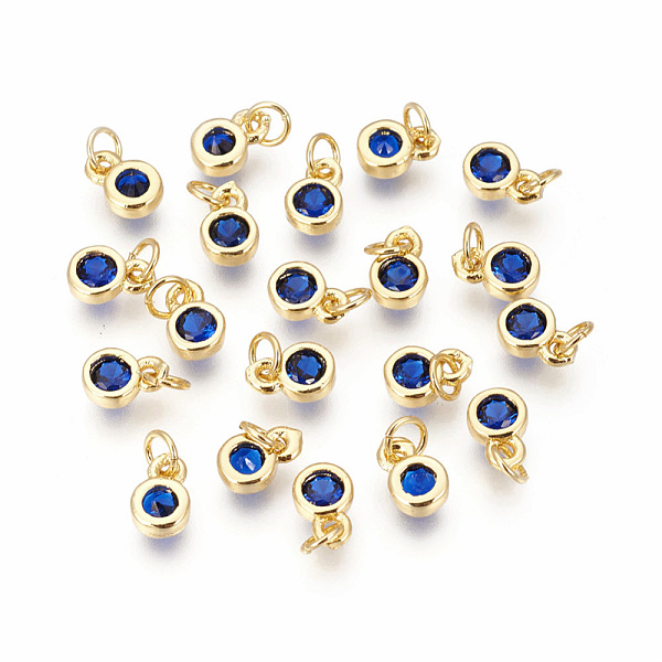 PandaHall Brass with Single Cubic Zirconia Charms, Single Stone Charms, Flat Round, Golden, Blue, 6.5x4.5x2mm, Hole: 2.5~3mm Brass+Cubic...
PandaHall Brass with Single Cubic Zirconia Charms, Single Stone Charms, Flat Round, Golden, Blue, 6.5x4.5x2mm, Hole: 2.5~3mm Brass+Cubic...