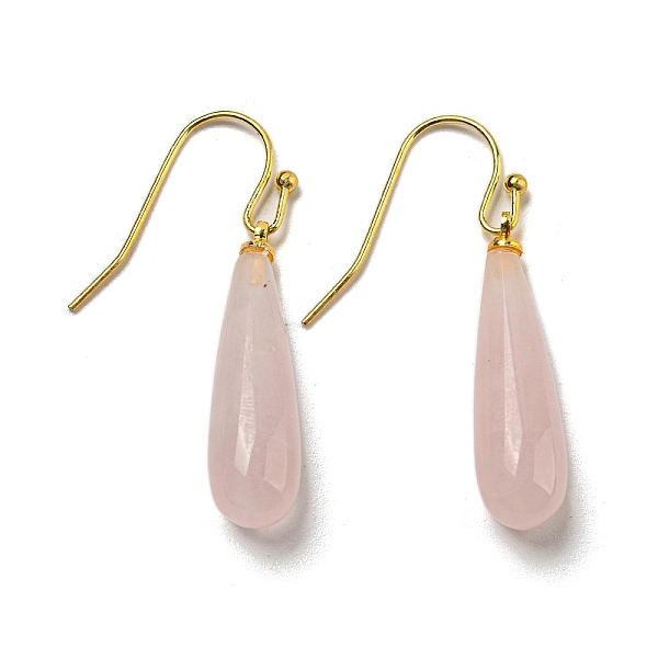 PandaHall Ion Plating(IP) Natural Rose Quartz Dangle Earring, with Brass Earring Hook, Teardrop, 34~36x7~7.5mm Rose Quartz Teardrop
PandaHall Ion Plating(IP) Natural Rose Quartz Dangle Earring, with Brass Earring Hook, Teardrop, 34~36x7~7.5mm Rose Quartz Teardrop