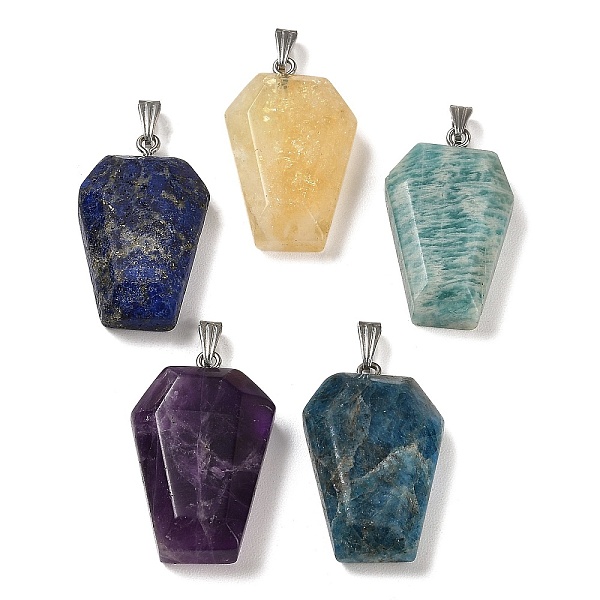PandaHall Natural Mixed Stone Pendants, Faceted Hexagon Charms with Rack Plating Stainless Steel Color Plated 201 Stainless Steel Snap on...
PandaHall Natural Mixed Stone Pendants, Faceted Hexagon Charms with Rack Plating Stainless Steel Color Plated 201 Stainless Steel Snap on...