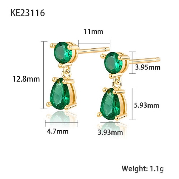 PandaHall Cubic Zirconia Teardrop Dangle Stud Earrings, Golden 925 Sterling Silver Earrings, Green, 12.8x3.93~4.7mm Cubic Zirconia Teardrop...
PandaHall Cubic Zirconia Teardrop Dangle Stud Earrings, Golden 925 Sterling Silver Earrings, Green, 12.8x3.93~4.7mm Cubic Zirconia Teardrop...