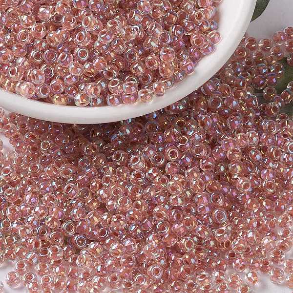 PandaHall MIYUKI Round Rocailles Beads, Japanese Seed Beads, 8/0, (RR275) Dark Peach Lined Crystal AB, 3mm, Hole: 1mm, about 422~455pcs/10g..., Orange
PandaHall MIYUKI Round Rocailles Beads, Japanese Seed Beads, 8/0, (RR275) Dark Peach Lined Crystal AB, 3mm, Hole: 1mm, about 422~455pcs/10g..., Orange