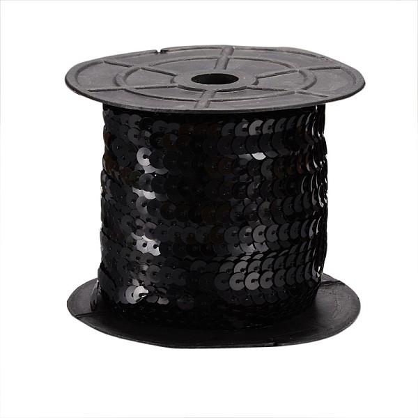 PandaHall Black Paillette/Sequins Roll, about 6mm in diameter, 100 yards/roll Plastic Flat Round Black
PandaHall Black Paillette/Sequins Roll, about 6mm in diameter, 100 yards/roll Plastic Flat Round Black