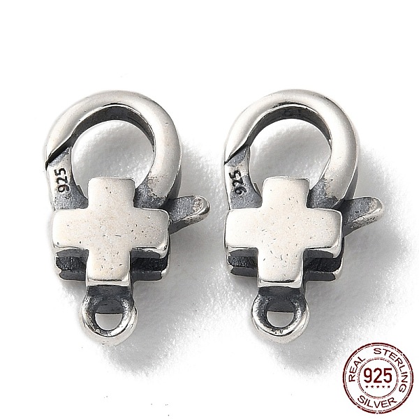 PandaHall 925 Thailand Sterling Silver Lobster Claw Clasps, Cross, with 925 Stamp, Antique Silver, 12.5x7.5x3.5mm, Hole: 1.2mm Sterling...
PandaHall 925 Thailand Sterling Silver Lobster Claw Clasps, Cross, with 925 Stamp, Antique Silver, 12.5x7.5x3.5mm, Hole: 1.2mm Sterling...