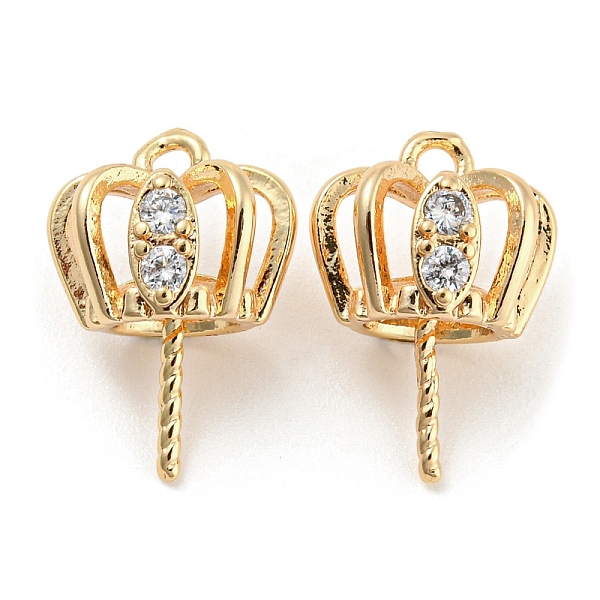 PandaHall Brass Micro Cubic Zirconia Cup Peg Bails, Pendant Bails, Crown, Real 18K Gold Plated, 17x11.5x8.5mm, Hole: 1.6mm, Pin: 1mm..., Clear
PandaHall Brass Micro Cubic Zirconia Cup Peg Bails, Pendant Bails, Crown, Real 18K Gold Plated, 17x11.5x8.5mm, Hole: 1.6mm, Pin: 1mm..., Clear