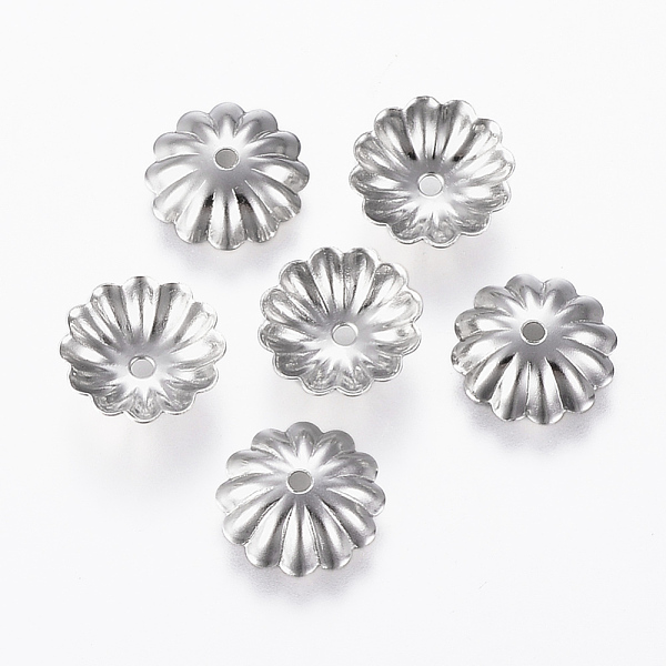PandaHall 304 Stainless Steel Bead Caps, Multi-Petal, Stainless Steel Color, 10x2.5mm, Hole: 1.2mm 304 Stainless Steel
PandaHall 304 Stainless Steel Bead Caps, Multi-Petal, Stainless Steel Color, 10x2.5mm, Hole: 1.2mm 304 Stainless Steel