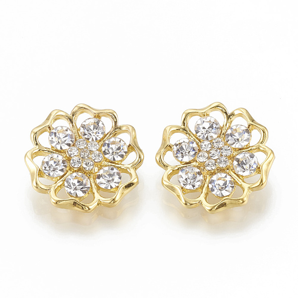 PandaHall Alloy Rhinestone Shank Buttons, 1-Hole, Flower, Crystal, 22x21.5x7mm, Hole: 2mm Alloy Flower Clear
PandaHall Alloy Rhinestone Shank Buttons, 1-Hole, Flower, Crystal, 22x21.5x7mm, Hole: 2mm Alloy Flower Clear