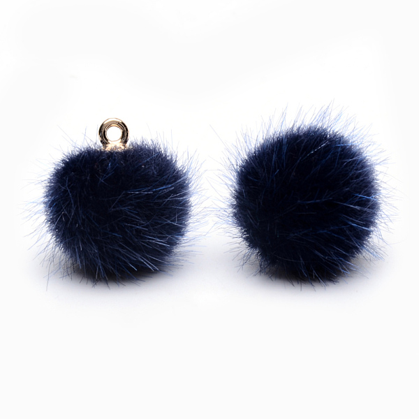 PandaHall Handmade Faux Mink Fur Covered Pendants, with Alloy Findings, Round, Golden, Prussian Blue, 16~17x13.5~14mm, Hole: 1.5mm Fibre...
PandaHall Handmade Faux Mink Fur Covered Pendants, with Alloy Findings, Round, Golden, Prussian Blue, 16~17x13.5~14mm, Hole: 1.5mm Fibre...