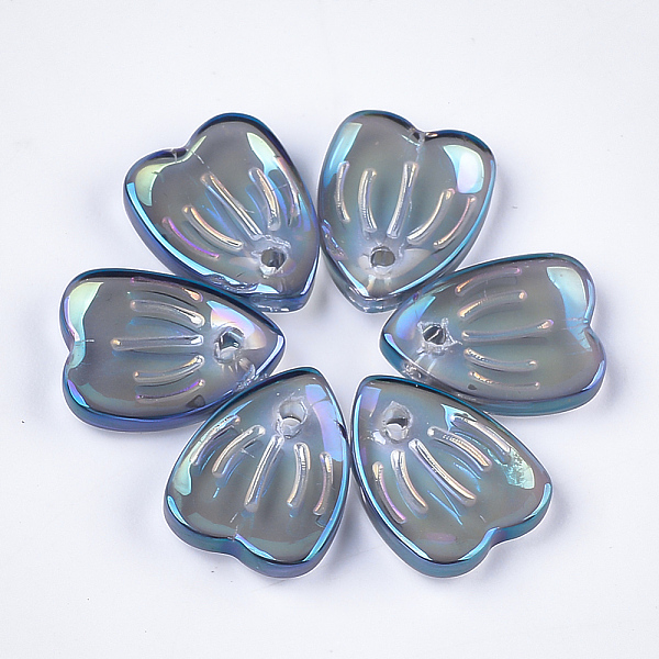 PandaHall Electroplate Glass Pendants, Petal, Steel Blue, 12x9x2.5mm, Hole: 1mm Glass Flower
PandaHall Electroplate Glass Pendants, Petal, Steel Blue, 12x9x2.5mm, Hole: 1mm Glass Flower