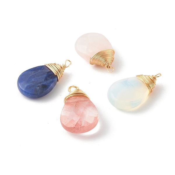 PandaHall Natural & Synthetic Gemstone Pendants, with Real 18K Gold Plated Eco-Friendly Copper Wire, Teardrop, 20~21.5x12~12.5x4.5~6mm, Hole...
PandaHall Natural & Synthetic Gemstone Pendants, with Real 18K Gold Plated Eco-Friendly Copper Wire, Teardrop, 20~21.5x12~12.5x4.5~6mm, Hole...