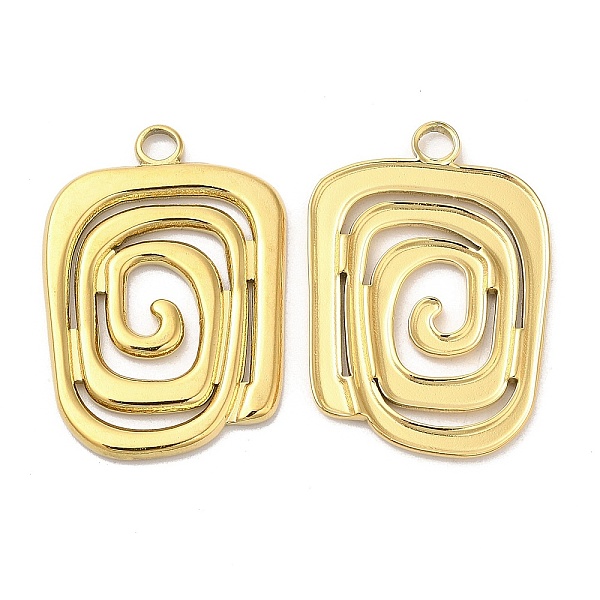 PandaHall Ion Plating(IP) 304 Stainless Steel Pendants, Vortex Charm, Real 18K Gold Plated, 28.5x20x2mm, Hole: 2.7mm 304 Stainless Steel...
PandaHall Ion Plating(IP) 304 Stainless Steel Pendants, Vortex Charm, Real 18K Gold Plated, 28.5x20x2mm, Hole: 2.7mm 304 Stainless Steel...