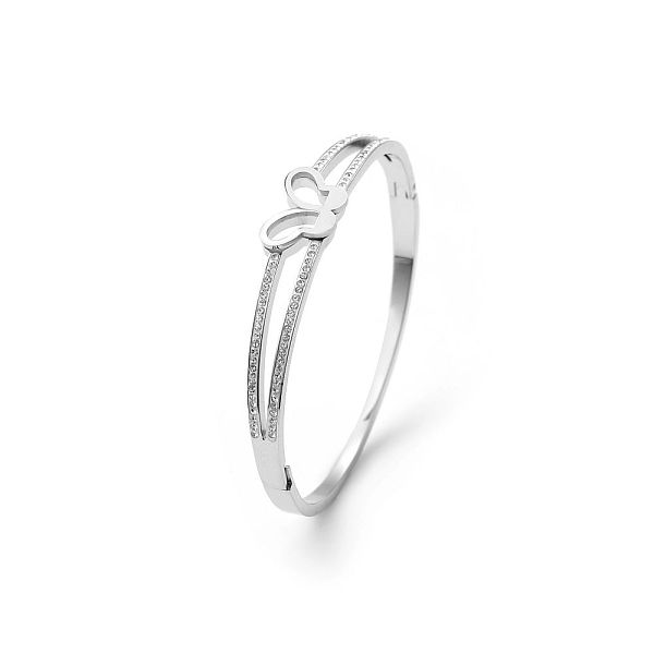 PandaHall Fashionable Butterfly Stainless Steel Pave Rhinestone Hinged Bangles for Women Stainless Steel
PandaHall Fashionable Butterfly Stainless Steel Pave Rhinestone Hinged Bangles for Women Stainless Steel