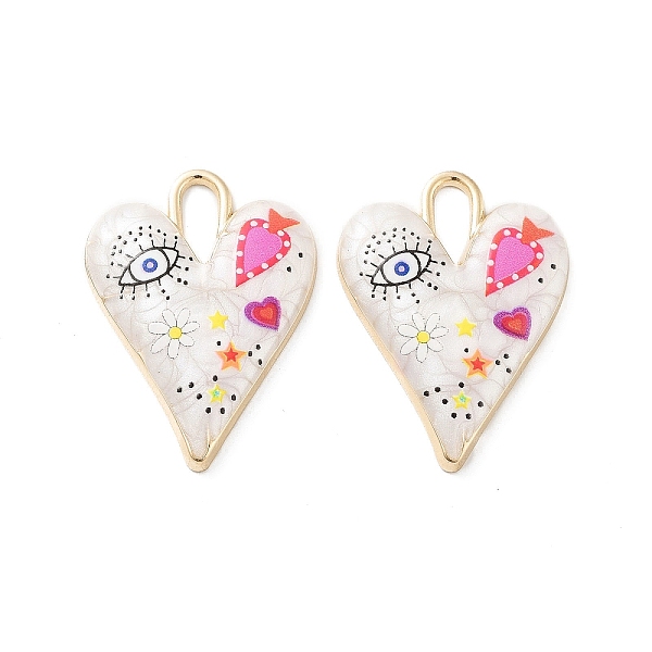 PandaHall Rack Plating Alloy Enamel Pendants, with Resin, Heart with Evil Eye Charm, Cadmium Free & Nickel Free & Lead Free, Golden...
PandaHall Rack Plating Alloy Enamel Pendants, with Resin, Heart with Evil Eye Charm, Cadmium Free & Nickel Free & Lead Free, Golden...