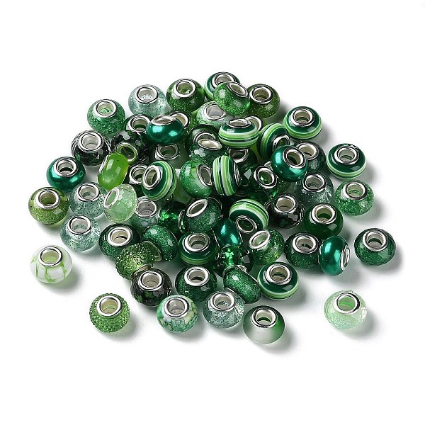 PandaHall Resin European Beads, with Platinum Plated Brass Core, Rondelle, Green, 13.5x9mm, Hole: 5mm Resin+Brass Core Rondelle Green
PandaHall Resin European Beads, with Platinum Plated Brass Core, Rondelle, Green, 13.5x9mm, Hole: 5mm Resin+Brass Core Rondelle Green