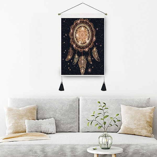 PandaHall Polyester Woven Net/Web with Feather Pattern Wall Hanging Tapestry, for Bedroom Living Room Decoration, Rectangle, Wheat, 900mm..., Orange
PandaHall Polyester Woven Net/Web with Feather Pattern Wall Hanging Tapestry, for Bedroom Living Room Decoration, Rectangle, Wheat, 900mm..., Orange