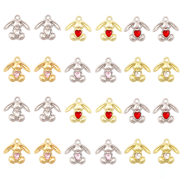 PandaHall CHGCRAFT 24Pcs 6Styles Rhinestone Rabbit Pendants Bunny with Heart Charms Rack Plating Alloy Pendants for Easter Necklace Bracelet..., Multicolor
PandaHall CHGCRAFT 24Pcs 6Styles Rhinestone Rabbit Pendants Bunny with Heart Charms Rack Plating Alloy Pendants for Easter Necklace Bracelet..., Multicolor