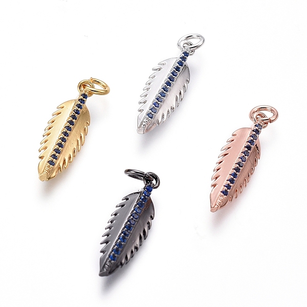 PandaHall Brass Micro Pave Cubic Zirconia Pendants, with Jump Rings, Feather, Blue, Mixed Color, 22x7x3.5mm, Hole: 3mm Brass+Cubic Zirconia...
PandaHall Brass Micro Pave Cubic Zirconia Pendants, with Jump Rings, Feather, Blue, Mixed Color, 22x7x3.5mm, Hole: 3mm Brass+Cubic Zirconia...