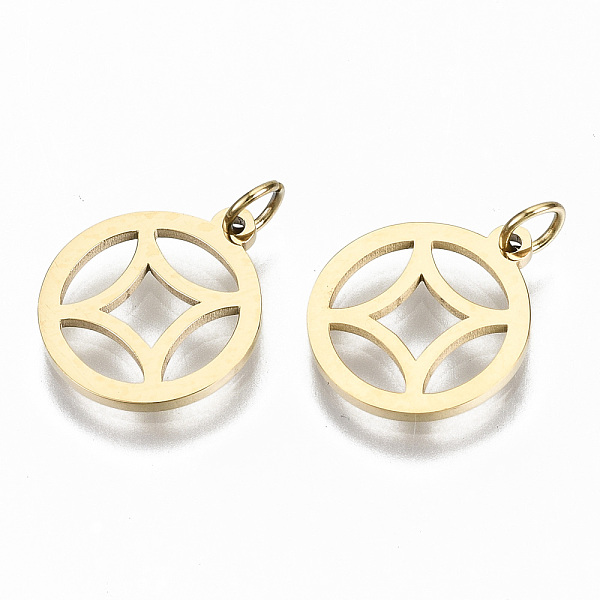 PandaHall 304 Stainless Steel Charms, Laser Cut, with Jump Rings, Chinese coin, Real 14K Gold Plated, 13.5x12x1mm, Jump Ring: 3.5x0.5mm...
PandaHall 304 Stainless Steel Charms, Laser Cut, with Jump Rings, Chinese coin, Real 14K Gold Plated, 13.5x12x1mm, Jump Ring: 3.5x0.5mm...