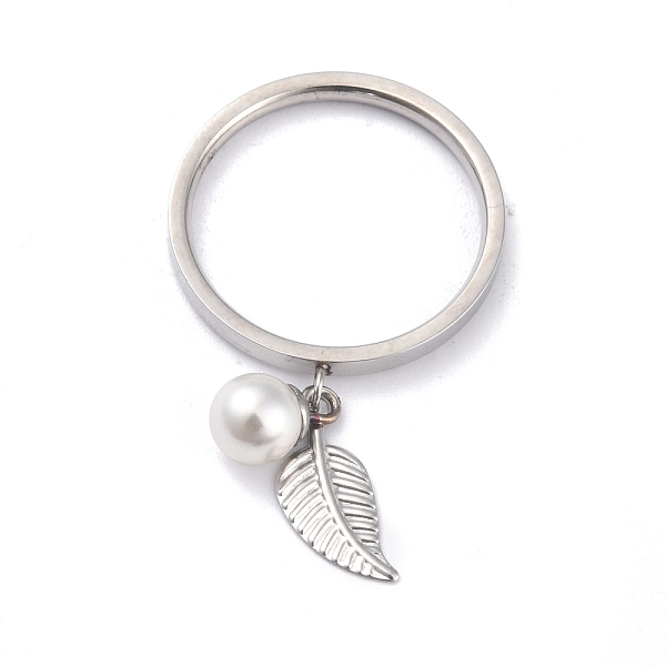 PandaHall Dual-use Items, 304 Stainless Steel Finger Rings or Pendants, with Plastic Round Beads, Leaf, White, Stainless Steel Color, US...
PandaHall Dual-use Items, 304 Stainless Steel Finger Rings or Pendants, with Plastic Round Beads, Leaf, White, Stainless Steel Color, US...