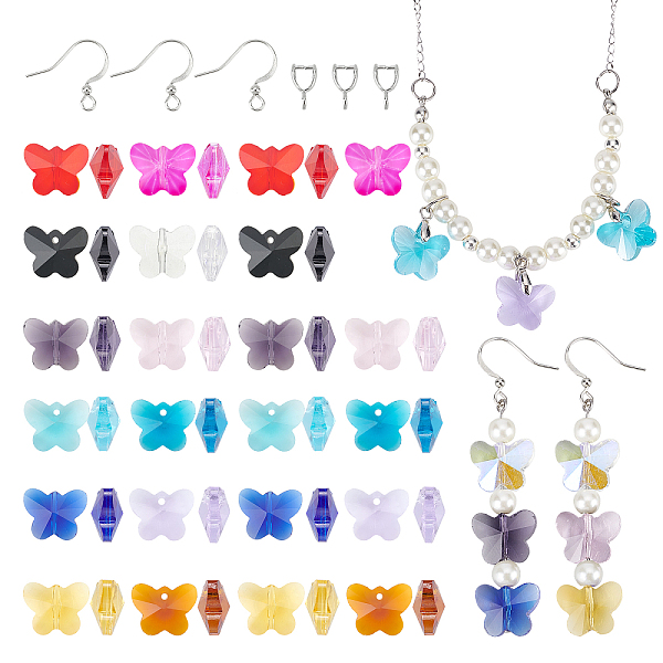PandaHall SUNNYCLUE DIY Transparent Butterfly Drop Earring Making Kit, Including Glass Pendants, Brass Ice Pick Pinch Bails & French Earring..., Multicolor
PandaHall SUNNYCLUE DIY Transparent Butterfly Drop Earring Making Kit, Including Glass Pendants, Brass Ice Pick Pinch Bails & French Earring..., Multicolor