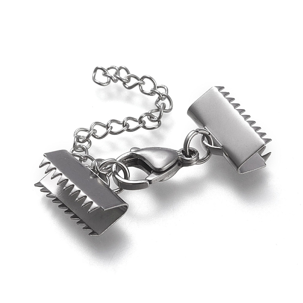PandaHall 304 Stainless Steel Curb Chain Extender, with Lobster Claw Clasps and Ribbon Crimp Ends, Stainless Steel Color, 39mm long, Ribbon...
PandaHall 304 Stainless Steel Curb Chain Extender, with Lobster Claw Clasps and Ribbon Crimp Ends, Stainless Steel Color, 39mm long, Ribbon...