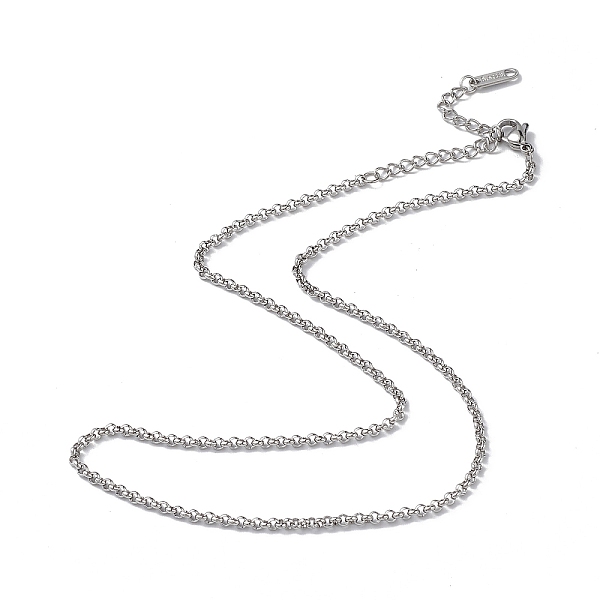PandaHall 304 Stainless Steel Rolo Chain Necklace for Men Women, Stainless Steel Color, 15.67 inch(39.8cm) 304 Stainless Steel
PandaHall 304 Stainless Steel Rolo Chain Necklace for Men Women, Stainless Steel Color, 15.67 inch(39.8cm) 304 Stainless Steel