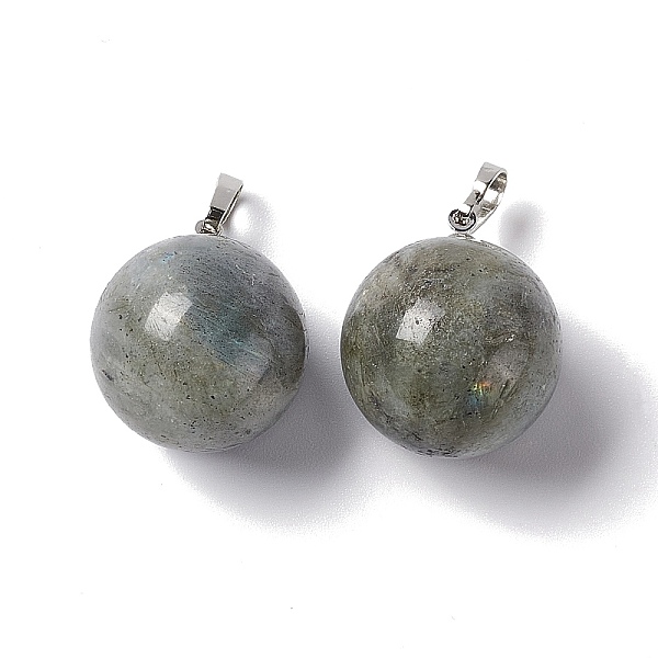 PandaHall Natural Labradorite Pendants, with Platinum Tone Brass Findings, Round Charm, 22x18mm, Hole: 3x6mm Labradorite Round
PandaHall Natural Labradorite Pendants, with Platinum Tone Brass Findings, Round Charm, 22x18mm, Hole: 3x6mm Labradorite Round