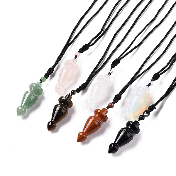 PandaHall Gemstone Pendulum Shape Pendant Necklace with Nylon Cord for Women, 32.28~35.04 inch(82~89cm) Mixed Stone
PandaHall Gemstone Pendulum Shape Pendant Necklace with Nylon Cord for Women, 32.28~35.04 inch(82~89cm) Mixed Stone
