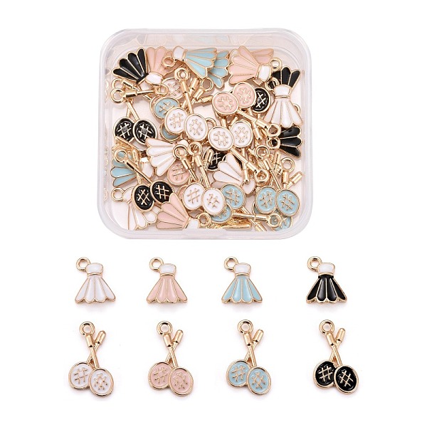 PandaHall 32Pcs 8 Style Zinc Alloy Enamel Pendants, Badminton & Racket, Light Gold, 14~20x11x2~3mm, Hole: 1.8mm, 4pcs/Style Alloy+Enamel...
PandaHall 32Pcs 8 Style Zinc Alloy Enamel Pendants, Badminton & Racket, Light Gold, 14~20x11x2~3mm, Hole: 1.8mm, 4pcs/Style Alloy+Enamel...