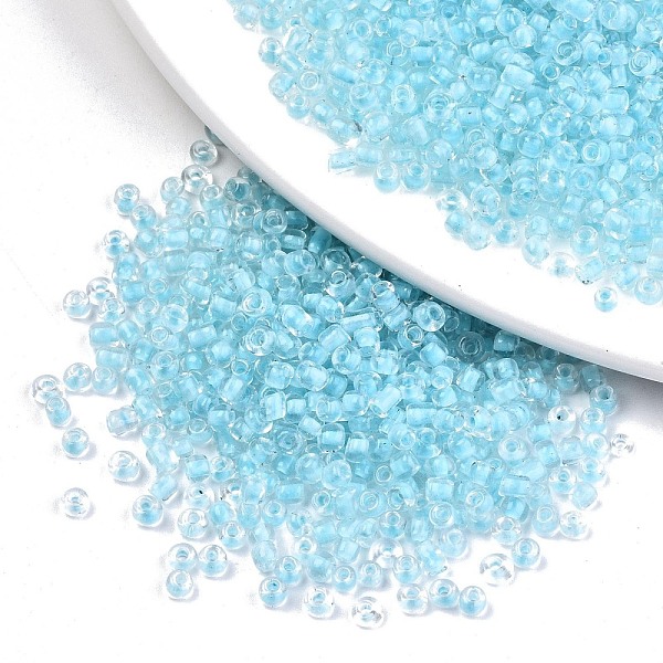 PandaHall 8/0 Glass Seed Beads, Transparent Inside Colours, Round Hole, Round, Light Sky Blue, 8/0, 3~4x2~3mm, Hole: 0.8mm, about...
PandaHall 8/0 Glass Seed Beads, Transparent Inside Colours, Round Hole, Round, Light Sky Blue, 8/0, 3~4x2~3mm, Hole: 0.8mm, about...