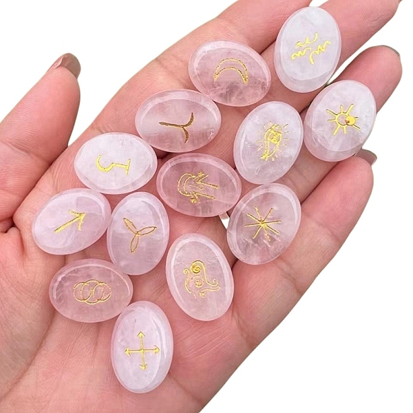 PandaHall Oval Natural Rose Quartz Rune Stones, Healing Stones for Chakras Balancing, Crystal Therapy, Meditation, Reiki, Divination...
PandaHall Oval Natural Rose Quartz Rune Stones, Healing Stones for Chakras Balancing, Crystal Therapy, Meditation, Reiki, Divination...