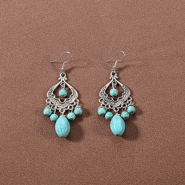 PandaHall Bohemian tassel turquoise earrings, retro ethnic minority style earrings, personalized temperament, Tibetan ear accessories Alloy..., Green
PandaHall Bohemian tassel turquoise earrings, retro ethnic minority style earrings, personalized temperament, Tibetan ear accessories Alloy..., Green