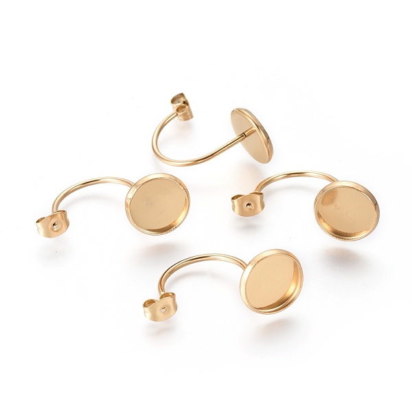 PandaHall Ion Plating(IP) 304 Stainless Steel Ear Nuts, Friction Earring Backs for Stud Earrings, Flat Round Cabochon Settings, Golden, Tray...
PandaHall Ion Plating(IP) 304 Stainless Steel Ear Nuts, Friction Earring Backs for Stud Earrings, Flat Round Cabochon Settings, Golden, Tray...
