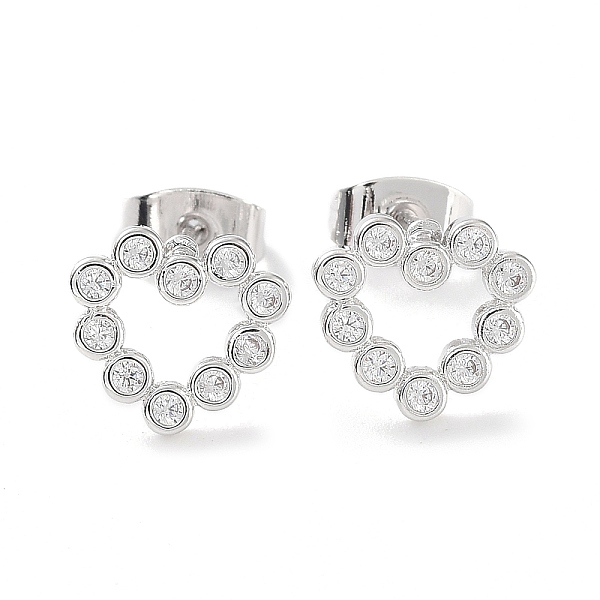 PandaHall Brass Micro Pave Cubic Zirconia Stud Earrings, Heart Jewelry for Women, Platinum, 9x10mm Cubic Zirconia Heart Clear
PandaHall Brass Micro Pave Cubic Zirconia Stud Earrings, Heart Jewelry for Women, Platinum, 9x10mm Cubic Zirconia Heart Clear