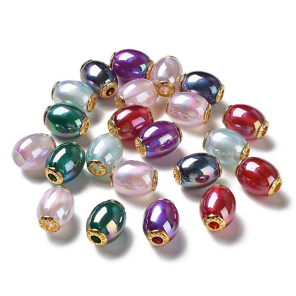 PandaHall Rainbow Iridescent Plating Acrylic European Beads, Glitter Beads, Large Hole Beads, with Golden Tone Alloy Findings, Barrel with..., Multicolor
PandaHall Rainbow Iridescent Plating Acrylic European Beads, Glitter Beads, Large Hole Beads, with Golden Tone Alloy Findings, Barrel with..., Multicolor