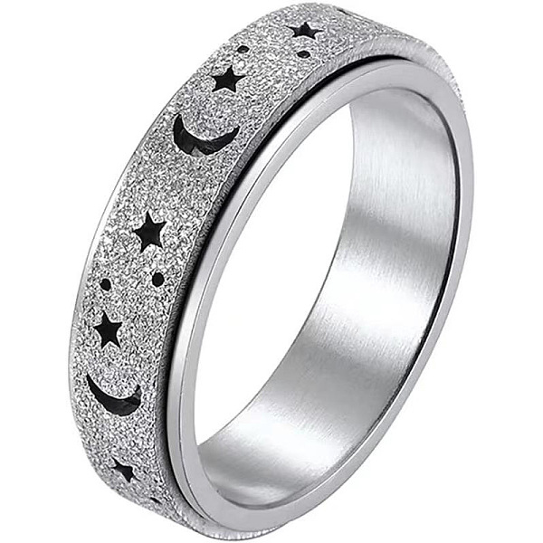 PandaHall Stainless Steel Moon and Star Rotatable Finger Ring, Spinner Fidget Band Anxiety Stress Relief Ring for Women, Stainless Steel...
PandaHall Stainless Steel Moon and Star Rotatable Finger Ring, Spinner Fidget Band Anxiety Stress Relief Ring for Women, Stainless Steel...