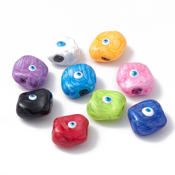 PandaHall Glass Beads, with Enamel, Square with Evil Eye Pattern, Mixed Color, 20x19x10mm, Hole: 1.2mm Glass Square Multicolor
PandaHall Glass Beads, with Enamel, Square with Evil Eye Pattern, Mixed Color, 20x19x10mm, Hole: 1.2mm Glass Square Multicolor