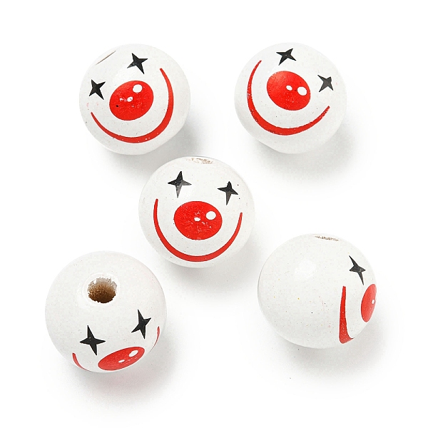 PandaHall Printed Wood European Beads, Round with Clown Pattern, White, 19~20mm, Hole: 4~5mm Wood Round White
PandaHall Printed Wood European Beads, Round with Clown Pattern, White, 19~20mm, Hole: 4~5mm Wood Round White
