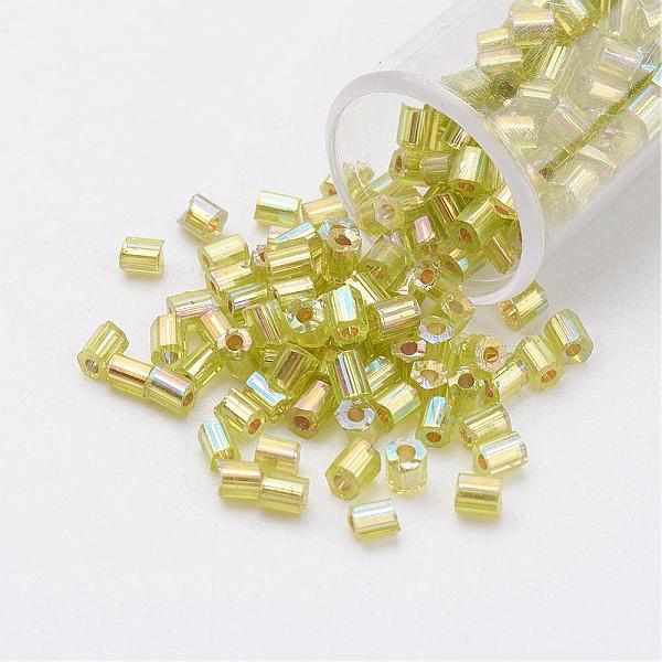 PandaHall 11/0 Two Cut Round Hole Glass Seed Beads, Hexagon, Silver Lined, Rainbow Plated, Green Yellow, 2x2mm, Hole: 0.5mm, about...
PandaHall 11/0 Two Cut Round Hole Glass Seed Beads, Hexagon, Silver Lined, Rainbow Plated, Green Yellow, 2x2mm, Hole: 0.5mm, about...