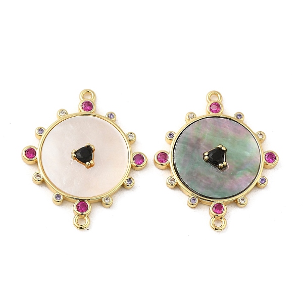 PandaHall Brass Pave Colorful Cubic Zirconia Connector Charms, Flat Round Links with Mixed Shell, Long Lasting Plated. Cadmium Free & Lead...
PandaHall Brass Pave Colorful Cubic Zirconia Connector Charms, Flat Round Links with Mixed Shell, Long Lasting Plated. Cadmium Free & Lead...