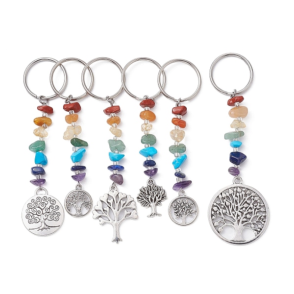 PandaHall 6Pcs Tibetan Style Alloy Tree of Life Keychains, with Chakra Gemstone Chips and Iron Split Key Rings, Mixed Shapes, 10.2cm Mixed...
PandaHall 6Pcs Tibetan Style Alloy Tree of Life Keychains, with Chakra Gemstone Chips and Iron Split Key Rings, Mixed Shapes, 10.2cm Mixed...